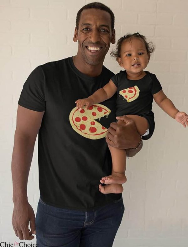 Dad Son Matching T-Shirt Pizza Pie And Slice Gift For Dad