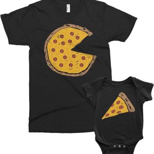 Dad Son Matching T-Shirt Pizza Pie N Slice Tee Gift For Dad