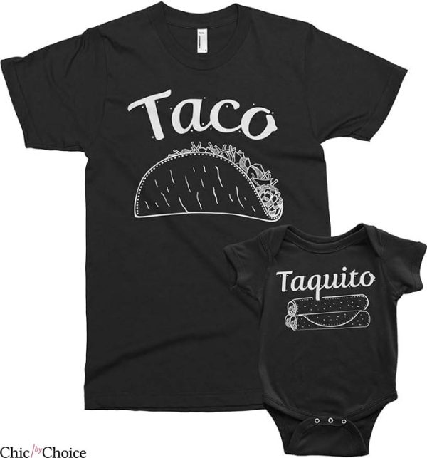 Dad Son Matching T-Shirt Threadrock Taco And Taquito Tee