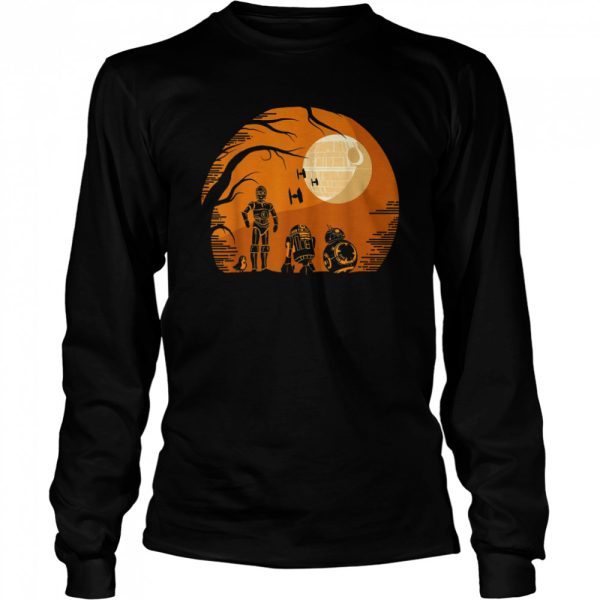 Droids Halloween Orange Hue Death Star Portrait shirt