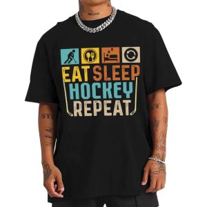 Eat Sleep Hockey Repeat Vintage T-shirt Eat Sleep Hockey Repeat Vintage T-shirt