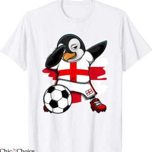 England Football T-Shirt Dabbing Penguin Soccer Fans
