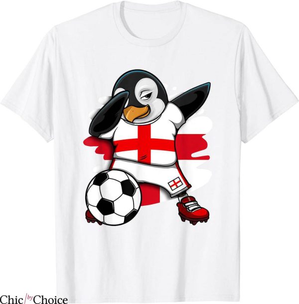 England Football T-Shirt Dabbing Penguin Soccer Fans