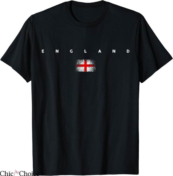 England Football T-Shirt Flag Pride Vintage Retro Soccer