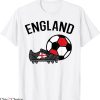 England Football T-Shirt Flag Soccer Ball Shoes Fan