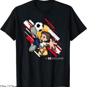 England Football T-Shirt Playing Soccer Goal Dabbing
