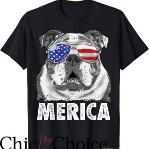 English Bulldogs T-Shirt 4th Of July Merica