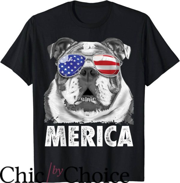 English Bulldogs T-Shirt 4th Of July Merica