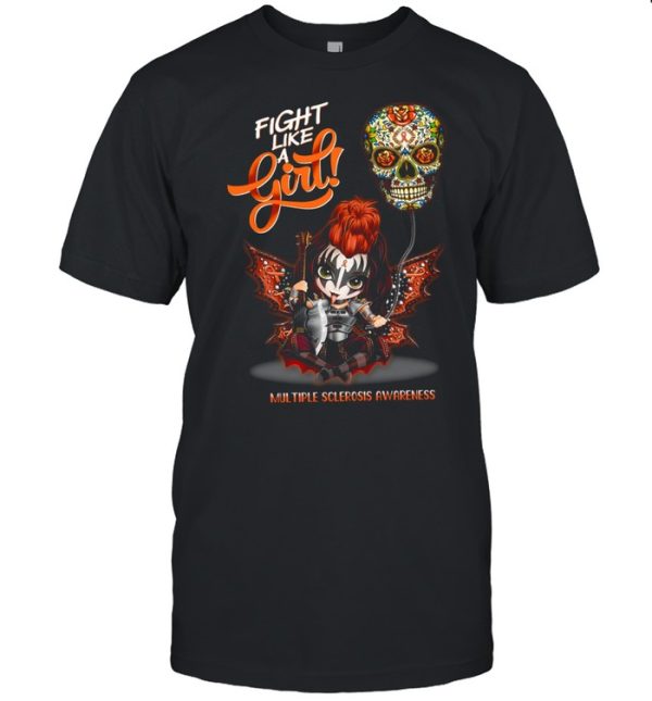 Fight like a girl multiple sclerosis awareness shirt