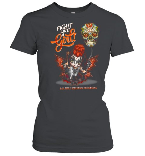 Fight like a girl multiple sclerosis awareness shirt