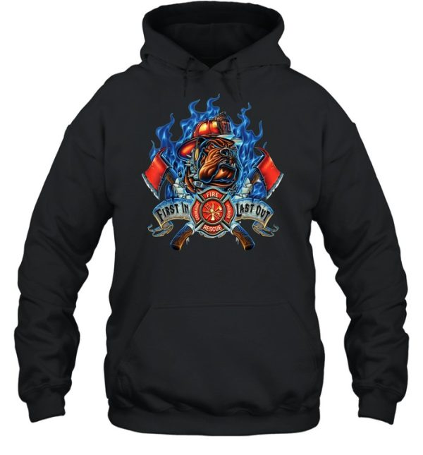 First in Courage Last out Honor Firefighter Dog shirt