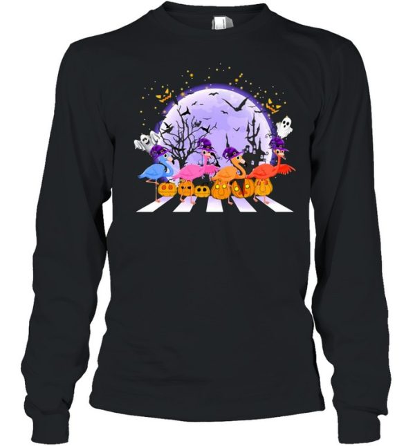 Flamingo Witch Abbey Road Happy Halloween 2021 Shirt