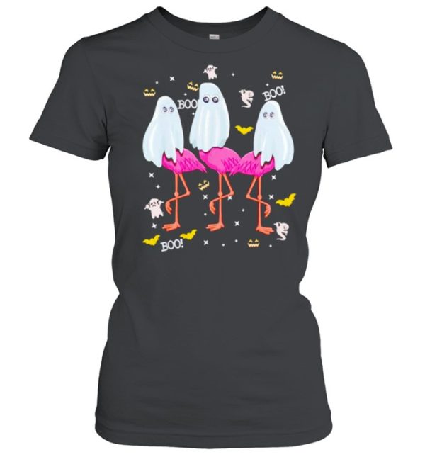 Flamingo boo Halloween party shirt