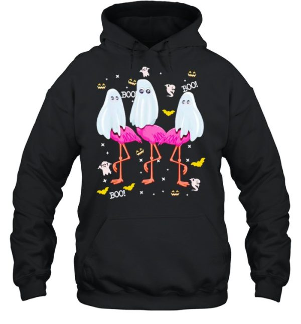 Flamingo boo Halloween party shirt