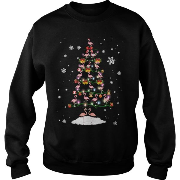 Flamingos Christmas tree sweatshirt, hoodie, long sleeve