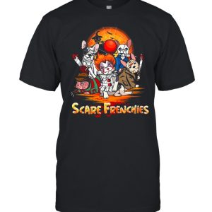 French Bulldog Cosplay Horror Characters Scare Frenchies Halloween shirt French Bulldog Cosplay Horror Characters Scare Frenchies Halloween shirt