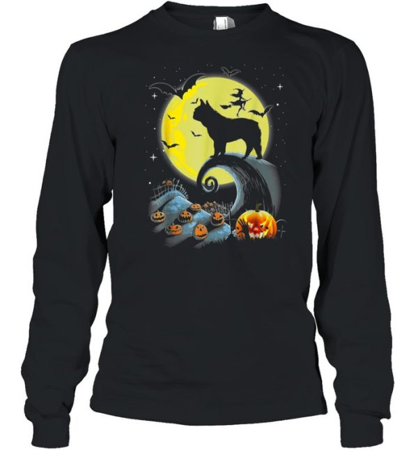 French Bulldog Dog And Moon Halloween Costume shirt