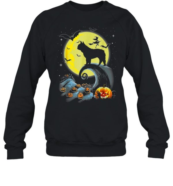 French Bulldog Dog And Moon Halloween Costume shirt