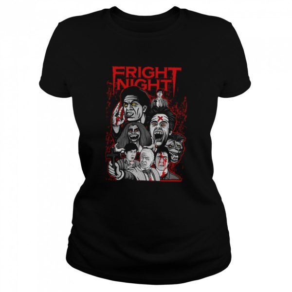 Fright Night Character Collage Halloween shirt