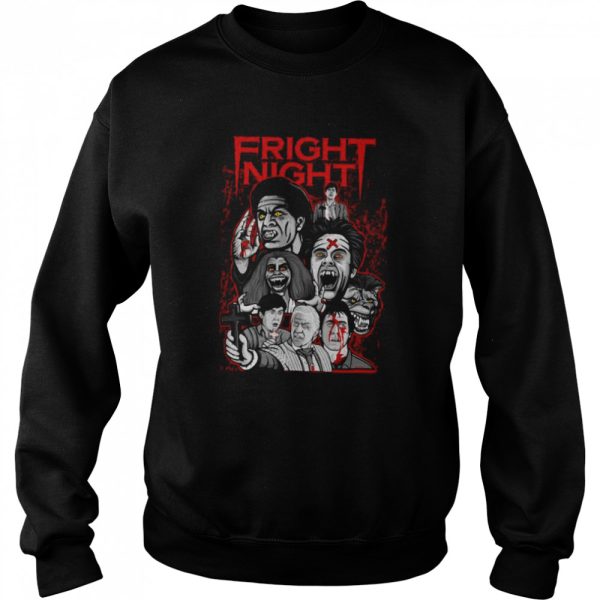 Fright Night Character Collage Halloween shirt