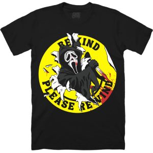 GHOST FACE VIDEO STORE PSA - T-SHIRT 1 GHOST FACE VIDEO STORE PSA T SHIRT 1 1