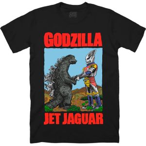 GODZILLA JET JAGUAR VICTORY HANDSHAKE T SHIRT 1