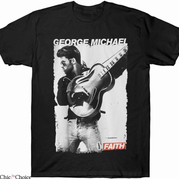 George Michael T-shirt Faith Guitar