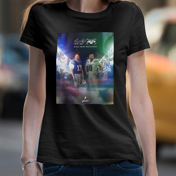 Get Your Popcorn NFL Poster Buffalo Bills vs New York Jets September 11 2023 Metlife Stadium T-Shirt