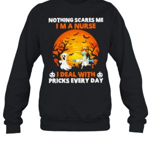 Ghost nothing scared me I’m a Nurse I deal with pricks everyday Halloween Moon shirt 3 Ghost nothing scared me I'm a Nurse I deal with pricks everyday Halloween Moon shirt 4