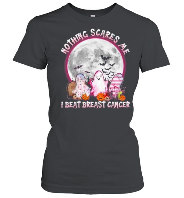 Ghosts nothing scares me I beat breast cancer Halloween shirt