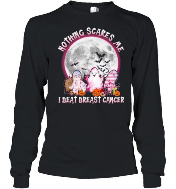 Ghosts nothing scares me I beat breast cancer Halloween shirt