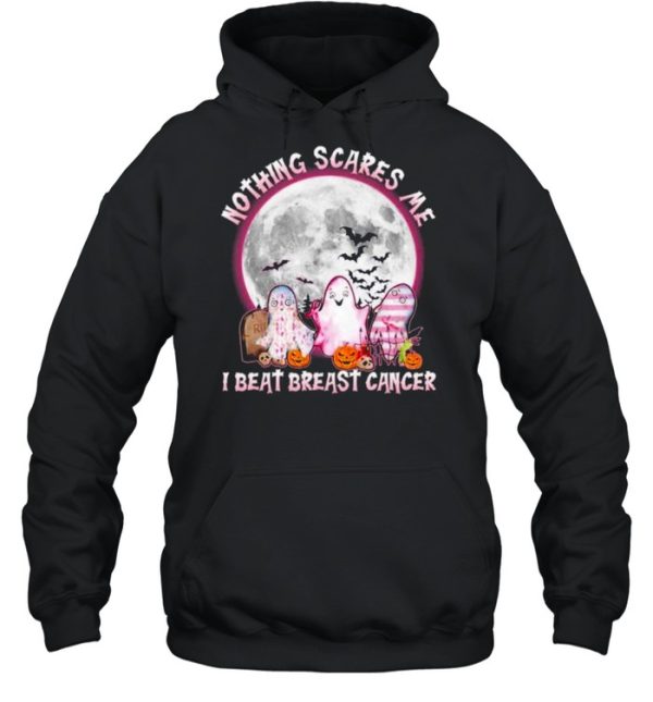 Ghosts nothing scares me I beat breast cancer Halloween shirt