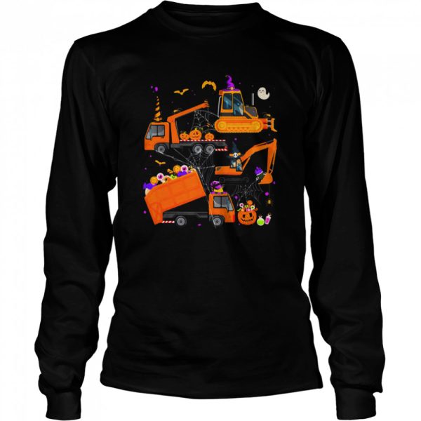 Halloween Crane Truck Construction Pumpkin Toddler shirt