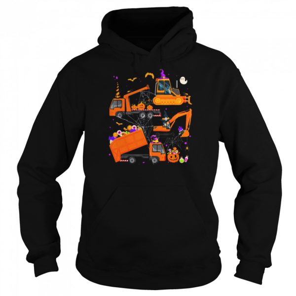 Halloween Crane Truck Construction Pumpkin Toddler shirt