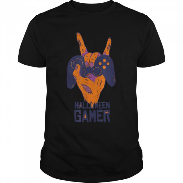 Halloween Gamer Zombie Controller Video Gamer Kids Mens Boys T-Shirt B0BHJHTDXD