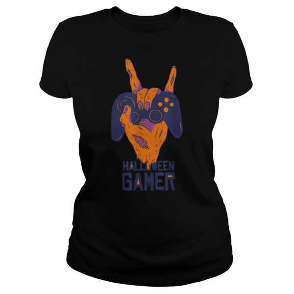 Halloween Gamer Zombie Controller Video Gamer Kids Mens Boys T-Shirt B0BHJHTDXD