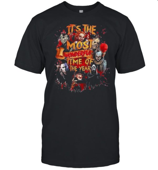 Halloween Horror Movie Characters It’s The Most Wonderful Time Of The Year Shirt