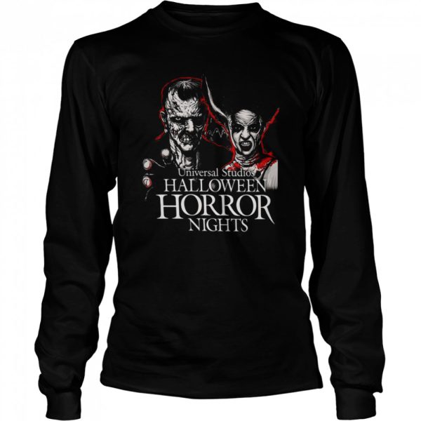 Halloween Horror Nights Frankenstein &amp Bride Of Frankenstein Horror Movie Universal Monsters shirt