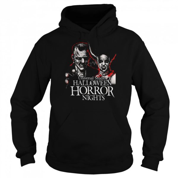 Halloween Horror Nights Frankenstein &amp Bride Of Frankenstein Horror Movie Universal Monsters shirt