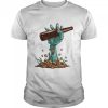 Halloween Horror Scary Essential Zombie Hands Beer T-shirt