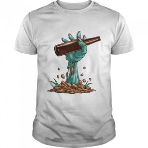 Halloween Horror Scary Essential Zombie Hands Beer T-shirt