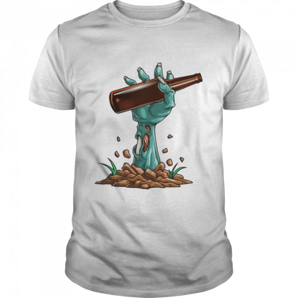 Halloween Horror Scary Essential Zombie Hands Beer T-shirt