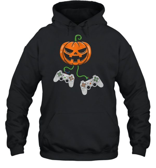 Halloween Video Game Controller Pumpkin shirt