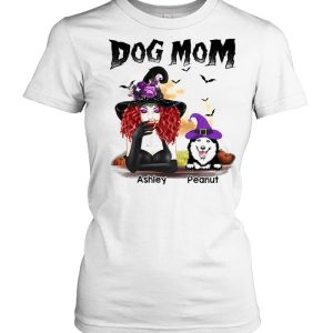 Halloween Witch Dog Mom Personalized shirt