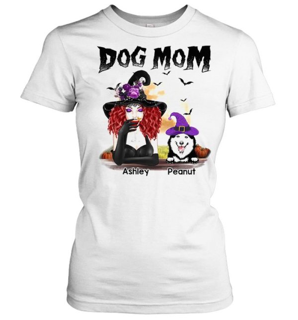 Halloween Witch Dog Mom Personalized shirt