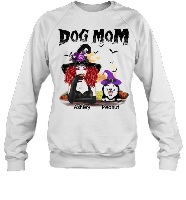 Halloween Witch Dog Mom Personalized shirt