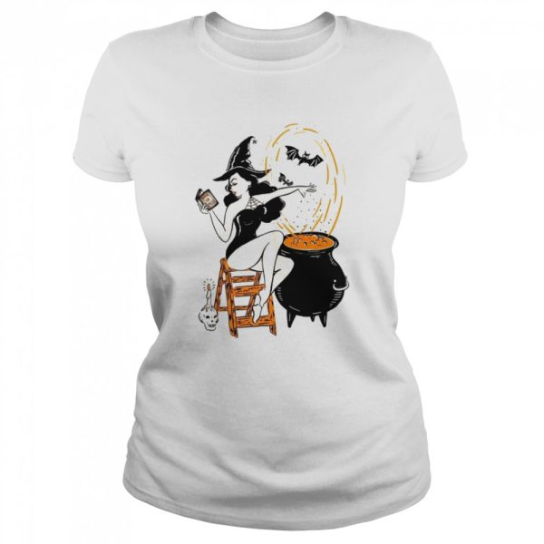 Halloween Witch Pin Up Vintage Retro Super Cool Best Gift Top shirt