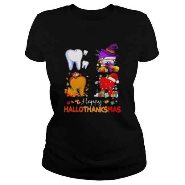 Halloween and Christmas Happy Hallothanksmas shirt