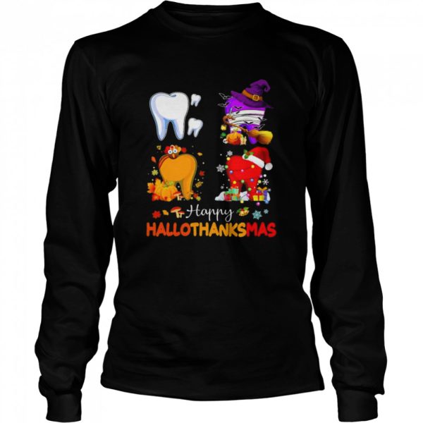 Halloween and Christmas Happy Hallothanksmas shirt