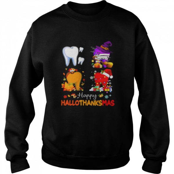 Halloween and Christmas Happy Hallothanksmas shirt